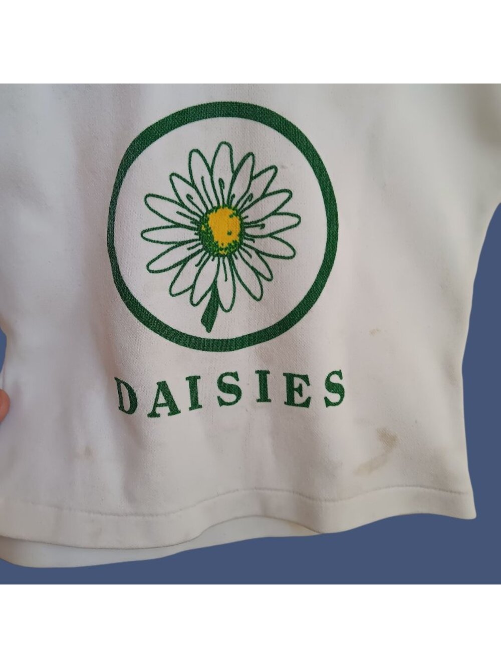Vintage T-shirt Single Stitch Daisies Girls 5 5T Ringer 1970's Distress Hippy